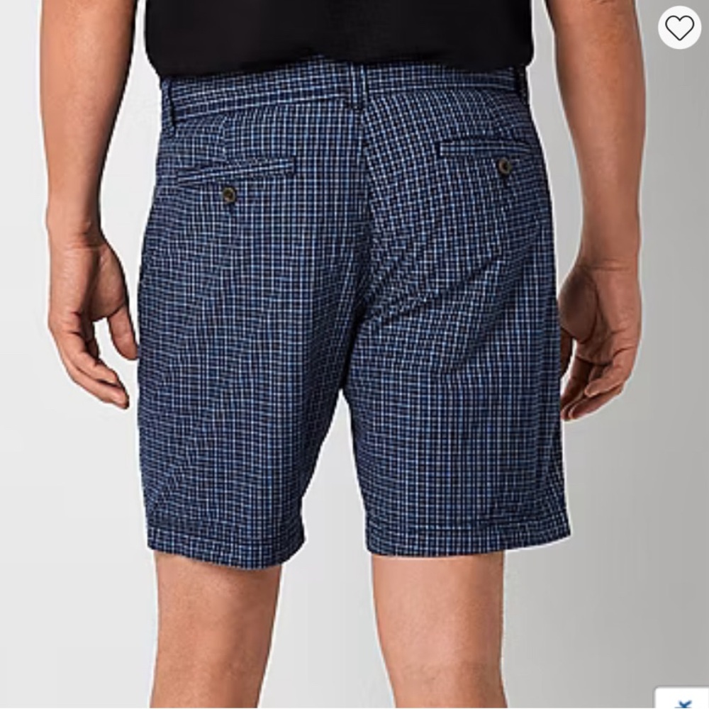 (S) St. John's Bay Comfort Stretch 9" Mens Stretch Fabric Chino Short - Picture 2 of 7